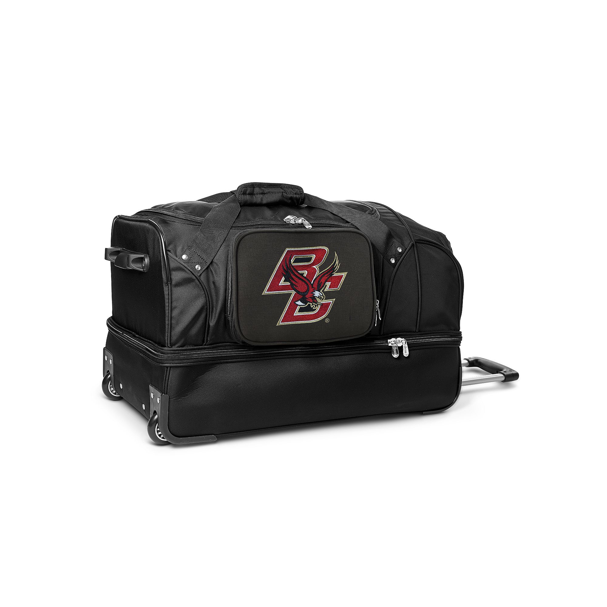 Boston College Eagles 27-Inch Rolling Duffel Bag, Black