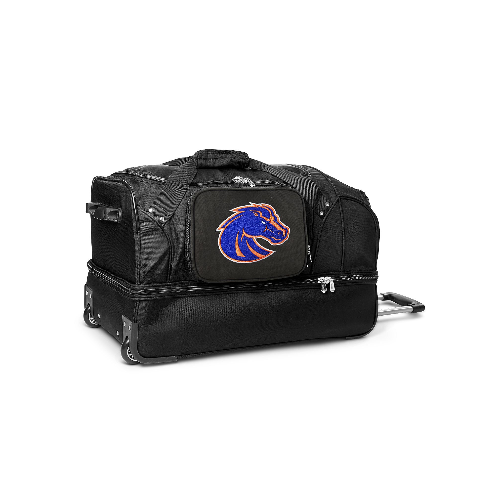 Boise State Broncos 27-Inch Rolling Duffel Bag, Black