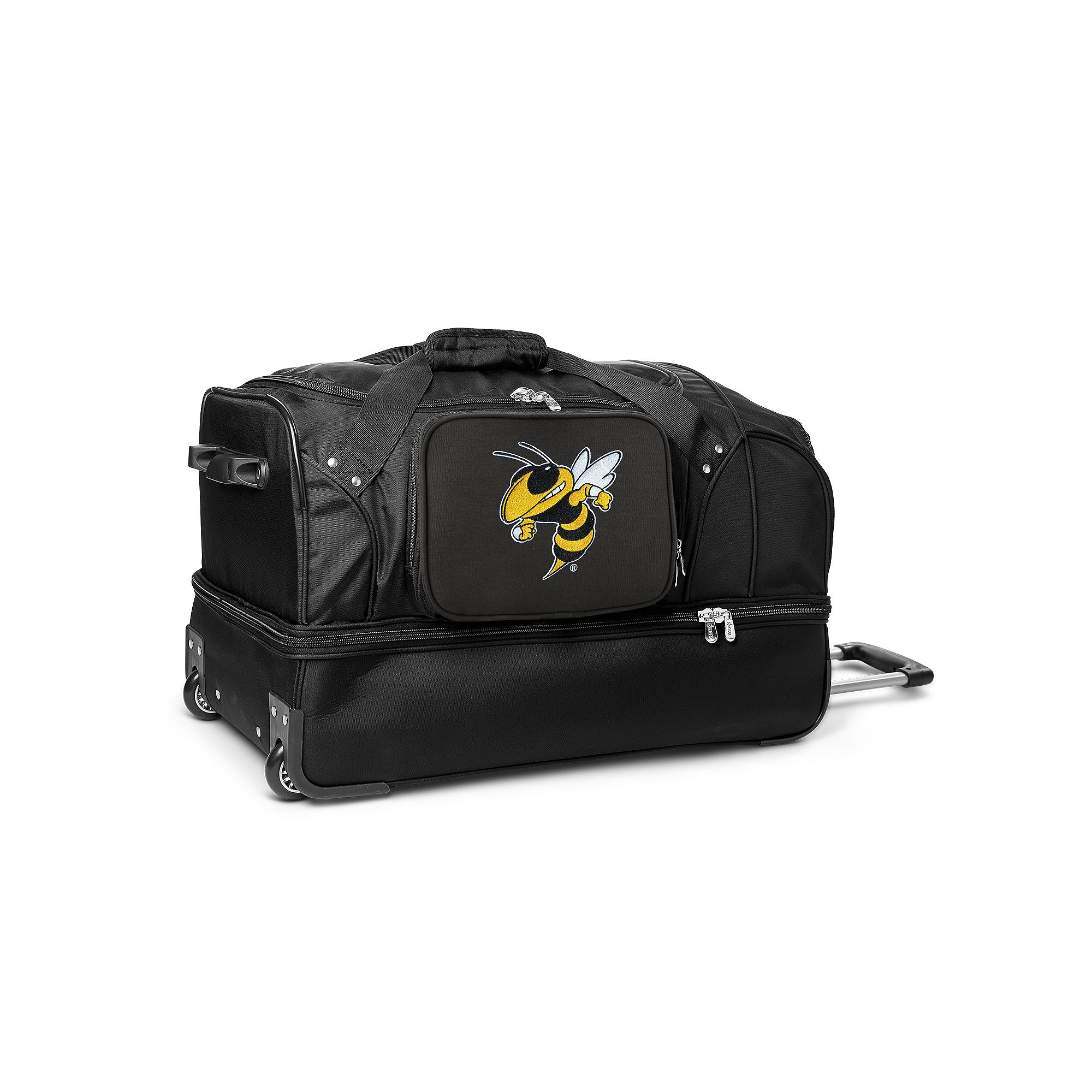 Georgia Tech Yellow Jackets 27-Inch Rolling Duffel Bag, Black