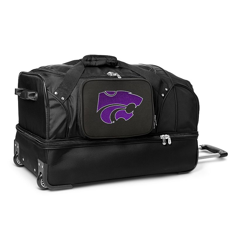 Kansas State Wildcats 27-Inch Rolling Duffel Bag, Black
