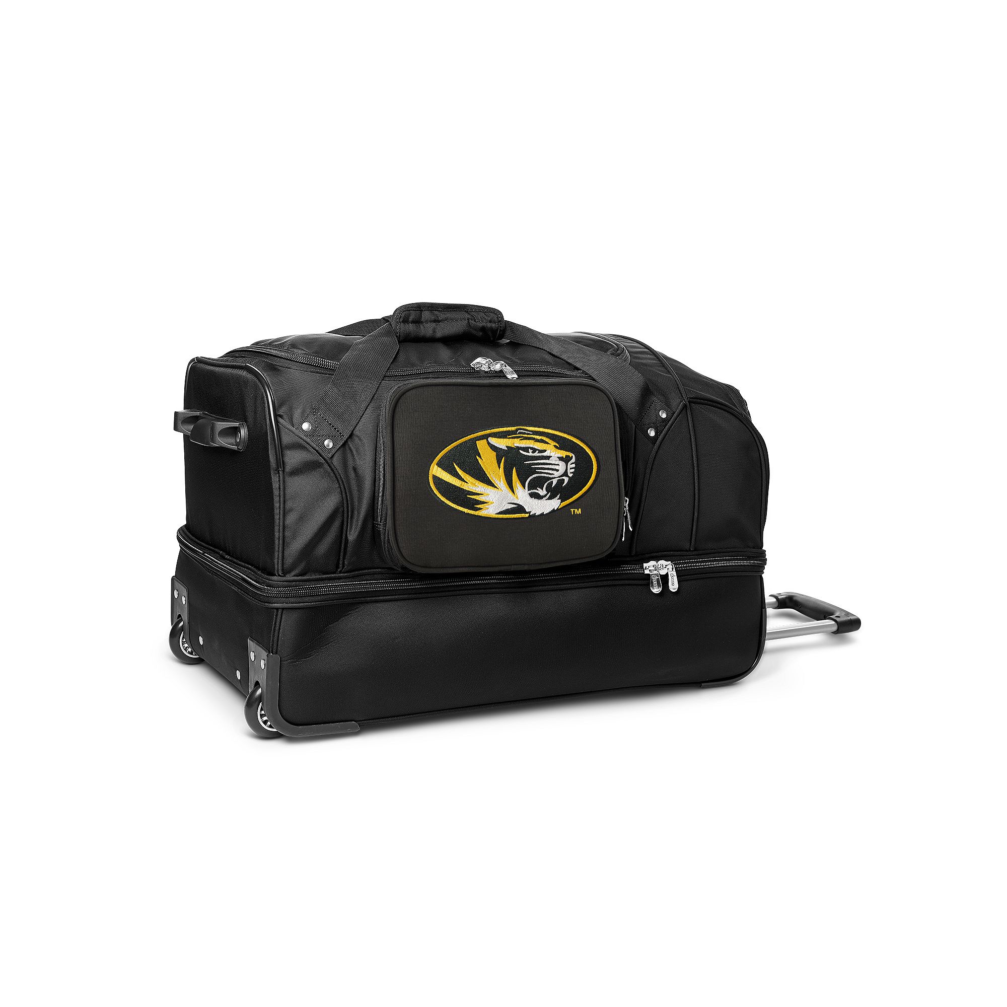 Missouri Tigers 27-Inch Rolling Duffel Bag, Black