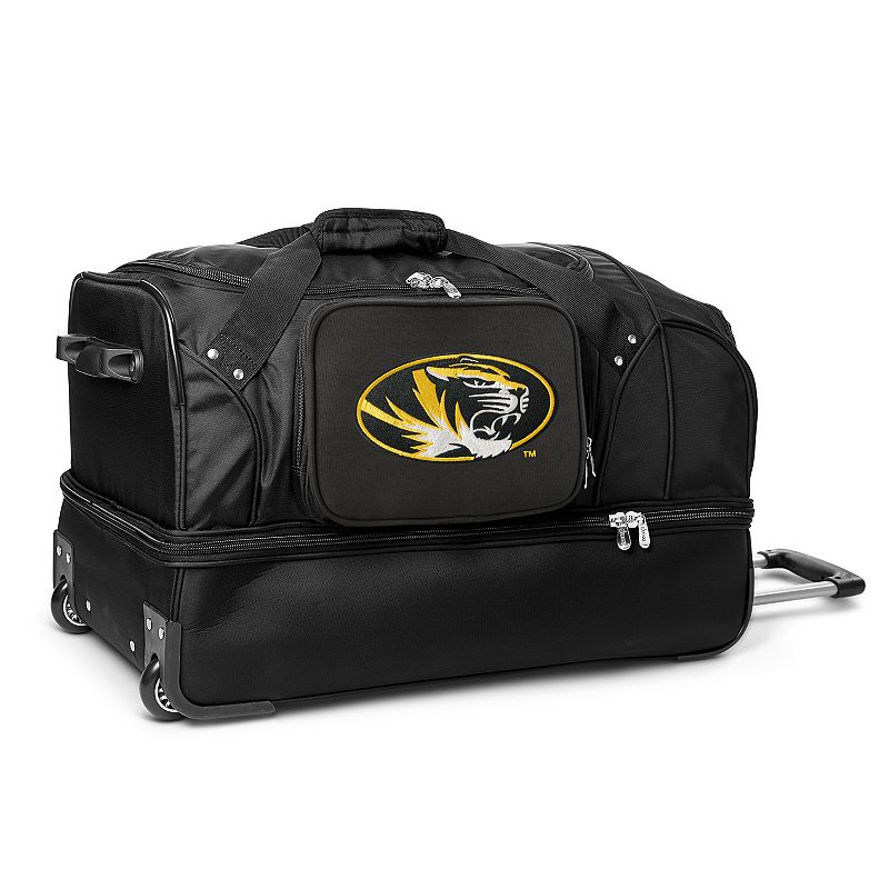 Missouri Tigers 27-Inch Rolling Duffel Bag, Black