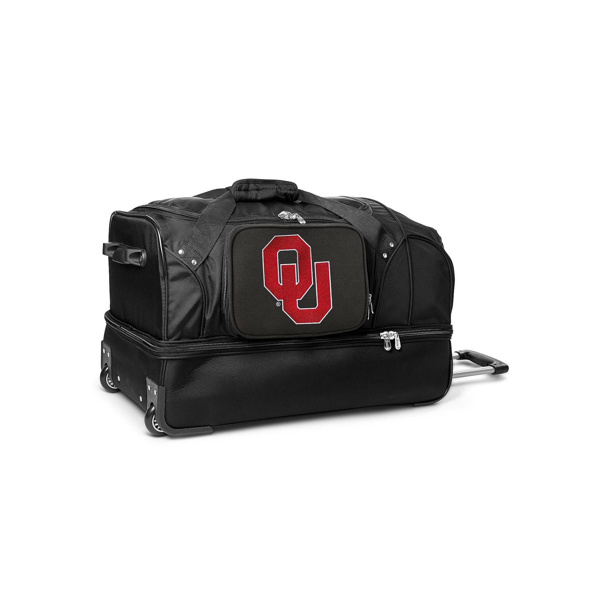 Oklahoma Sooners 27-Inch Rolling Duffel Bag, Black