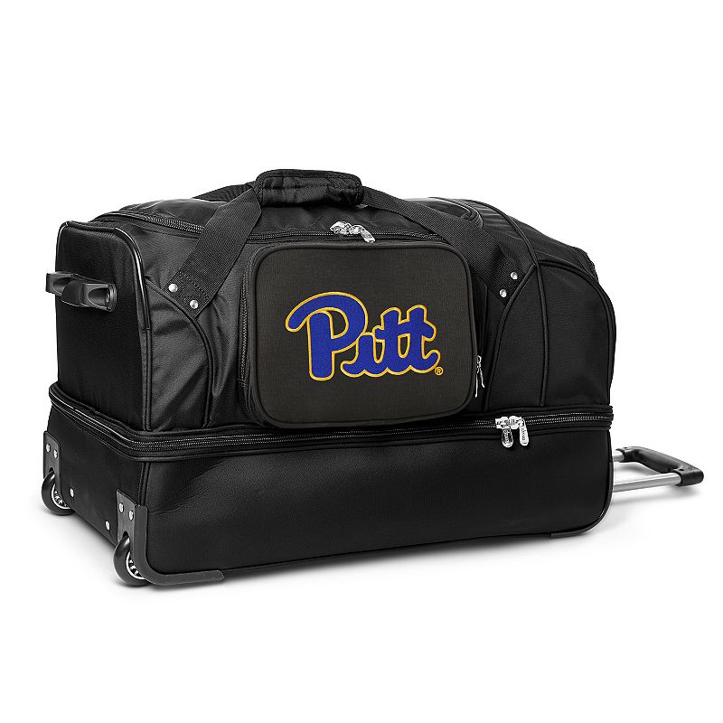 Pitt Panthers 27-Inch Rolling Duffel Bag, Black