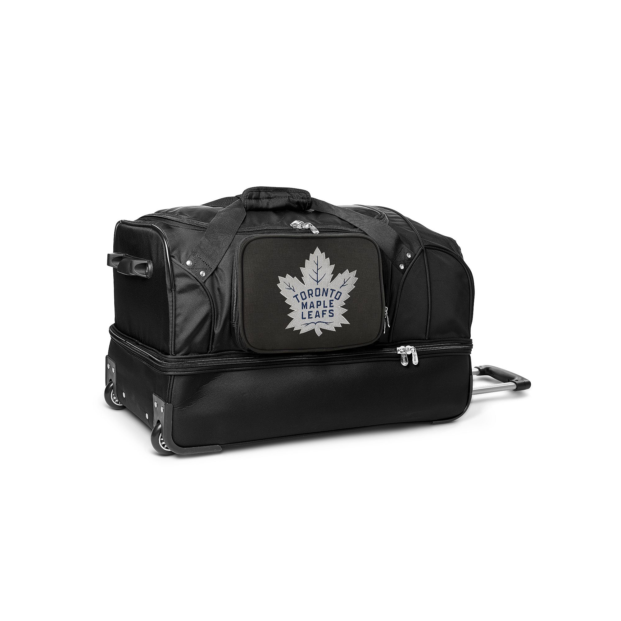 Toronto Maple Leafs 27-Inch Rolling Duffel Bag, Mpl Black