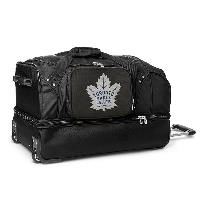 Toronto Maple Leafs 27-Inch Rolling Duffel Bag, Mpl Black
