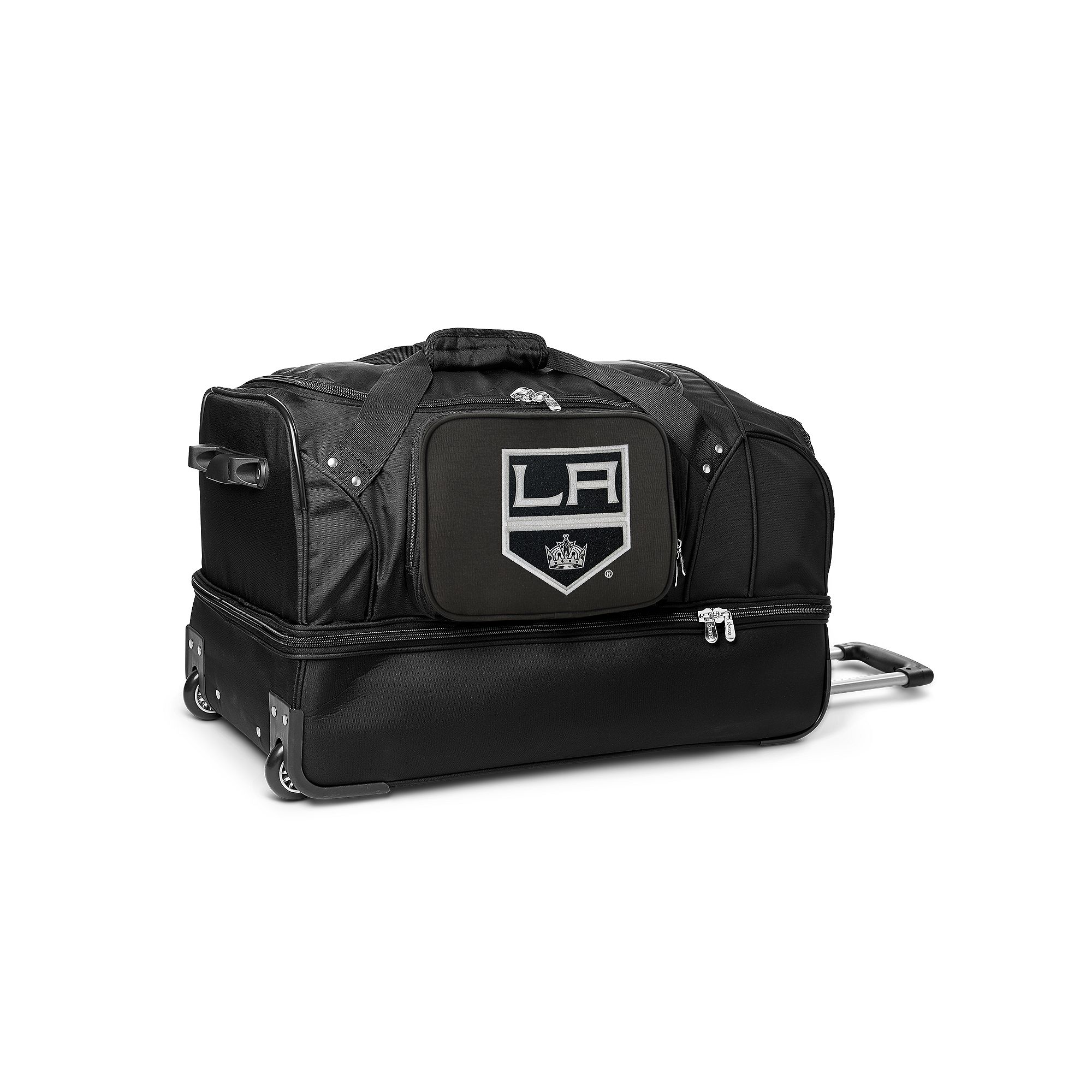 Los Angeles Kings 27-Inch Rolling Duffel Bag, Kgs Black