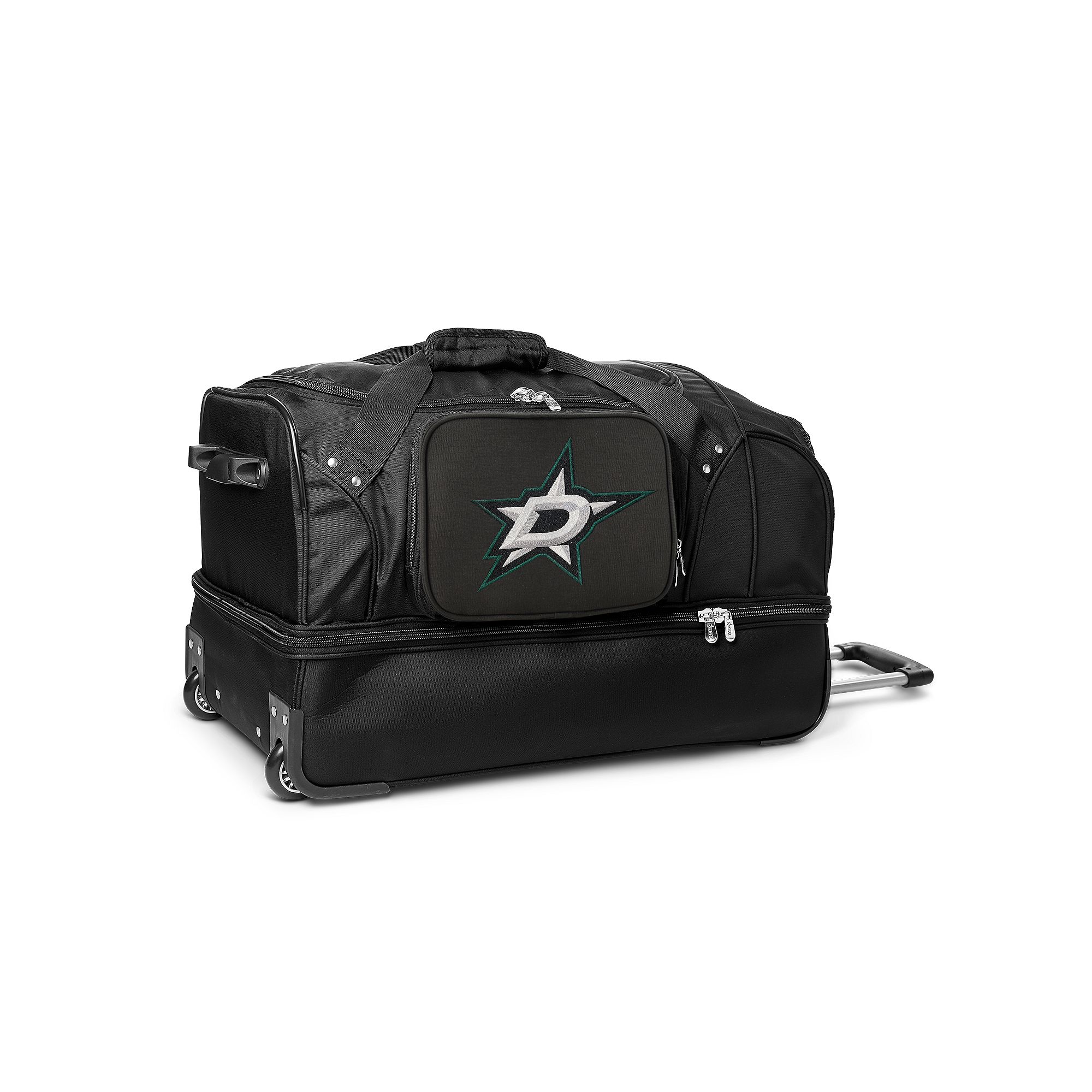 Dallas Stars 27-Inch Rolling Duffel Bag, Str Black