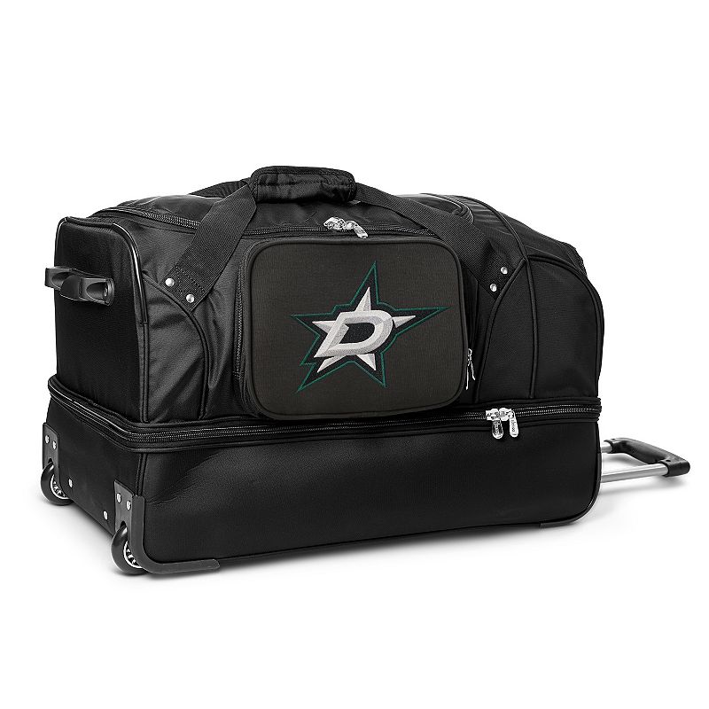 Dallas Stars 27-Inch Rolling Duffel Bag, Str Black