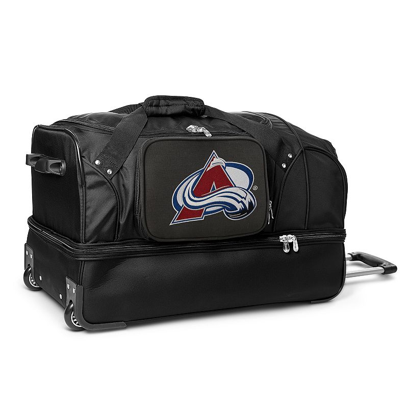 Colorado Avalanche 27-Inch Rolling Duffel Bag, Black