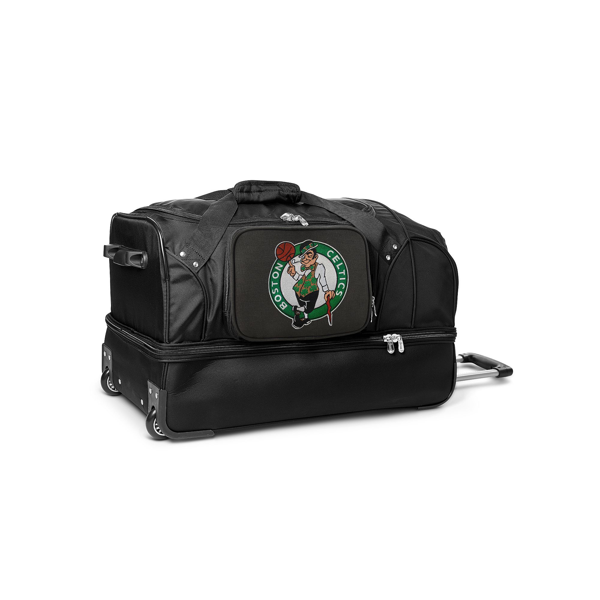 Boston Celtics 27-Inch Rolling Duffel Bag, Black