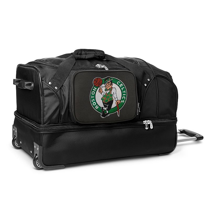 Boston Celtics 27-Inch Rolling Duffel Bag, Black