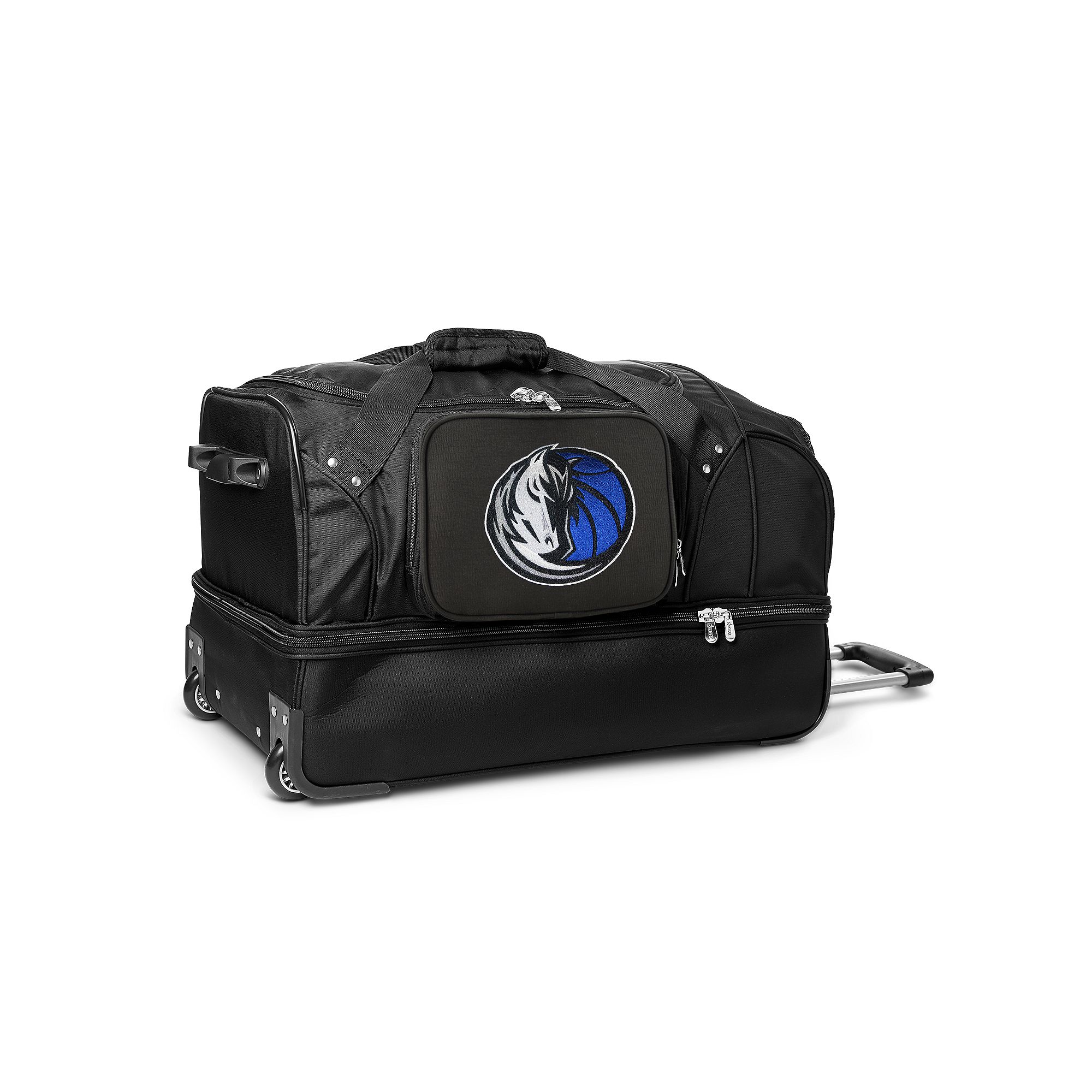 Dallas Mavericks 27-Inch Rolling Duffel Bag, Black