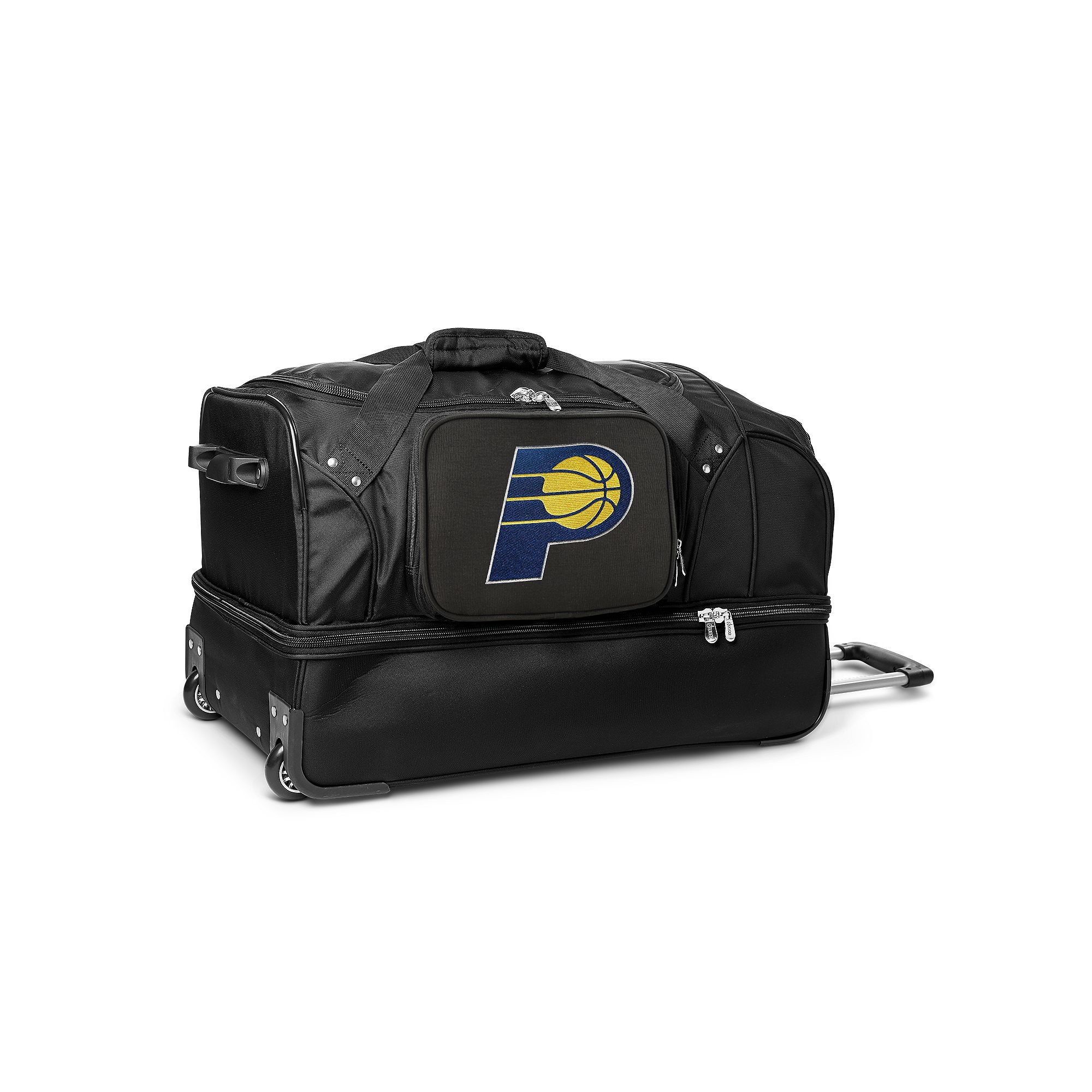 Indiana Pacers 27-Inch Rolling Duffel Bag, Black