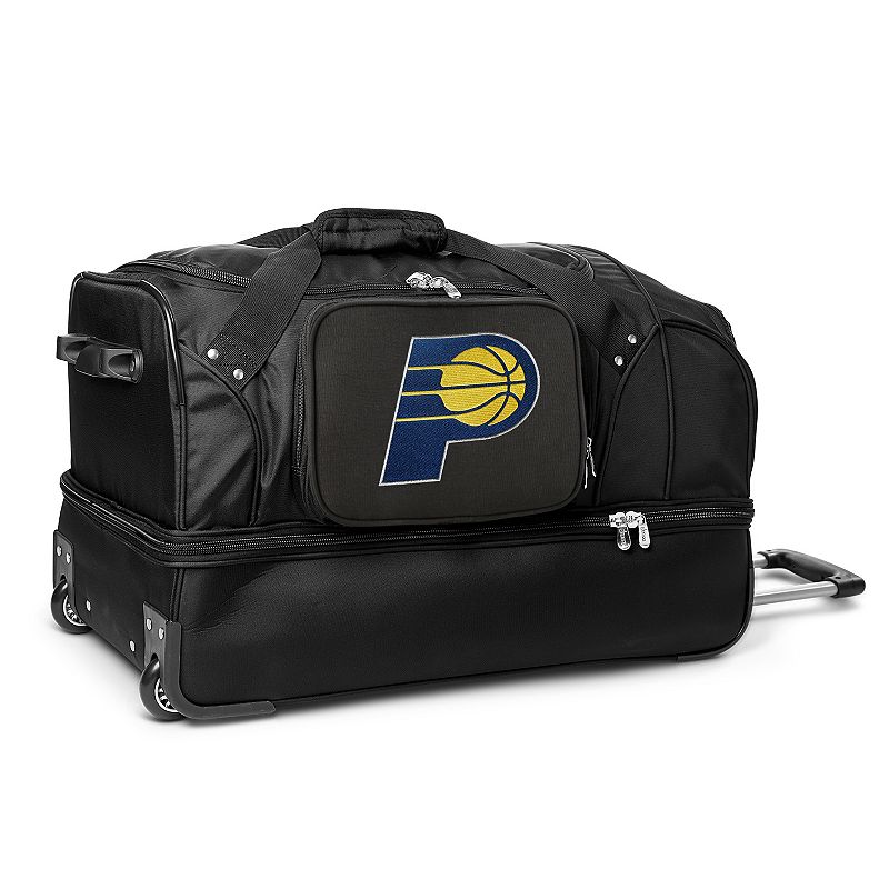 Indiana Pacers 27-Inch Rolling Duffel Bag, Black