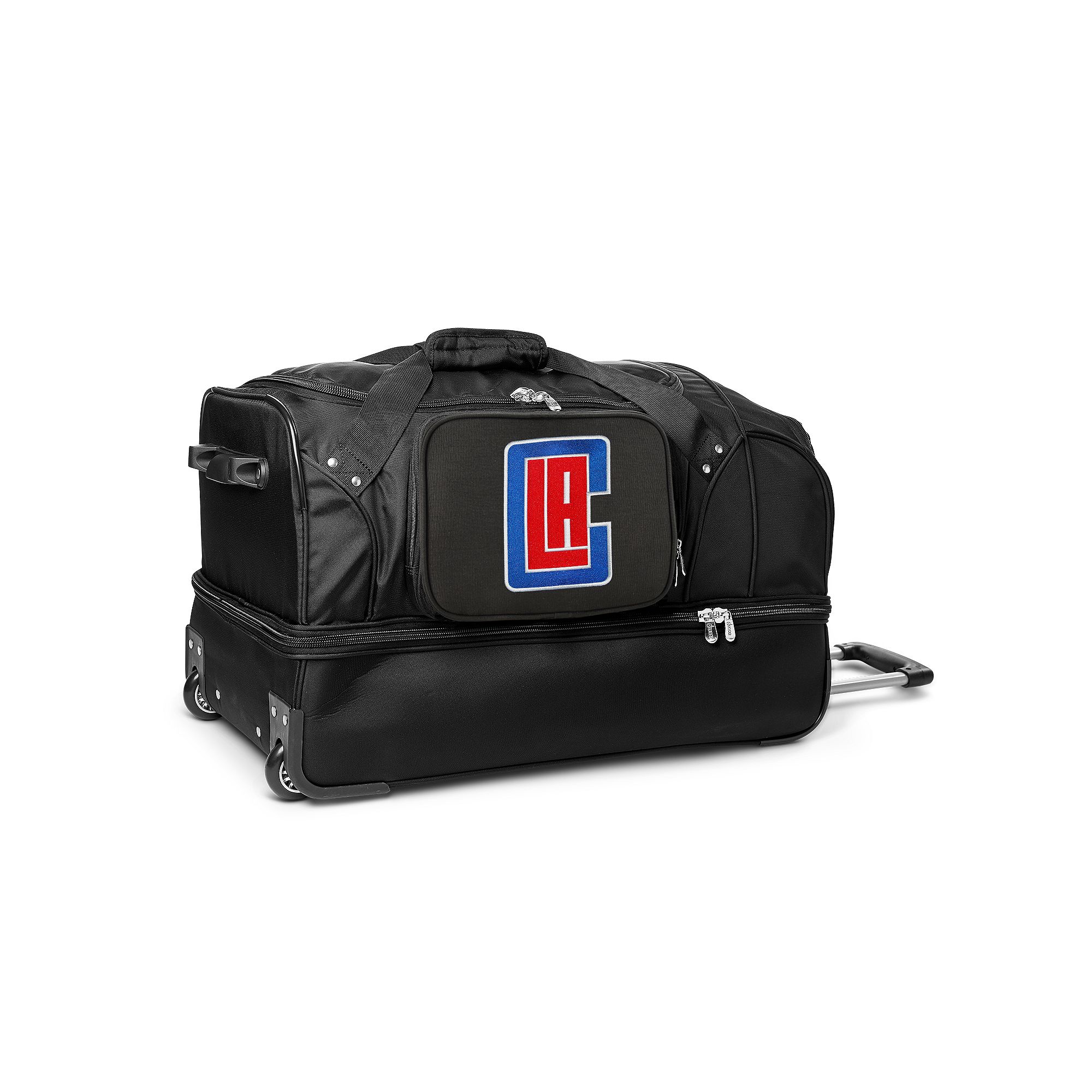 Los Angeles Clippers 27-Inch Rolling Duffel Bag, Black