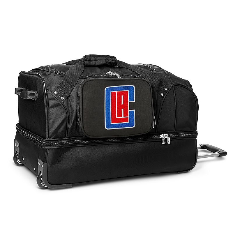 Los Angeles Clippers 27-Inch Rolling Duffel Bag, Black