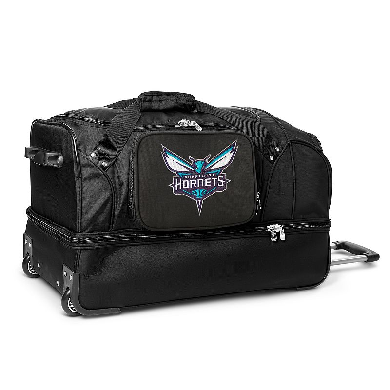 Charlotte Hornets 27-Inch Rolling Duffel Bag, Chr Black