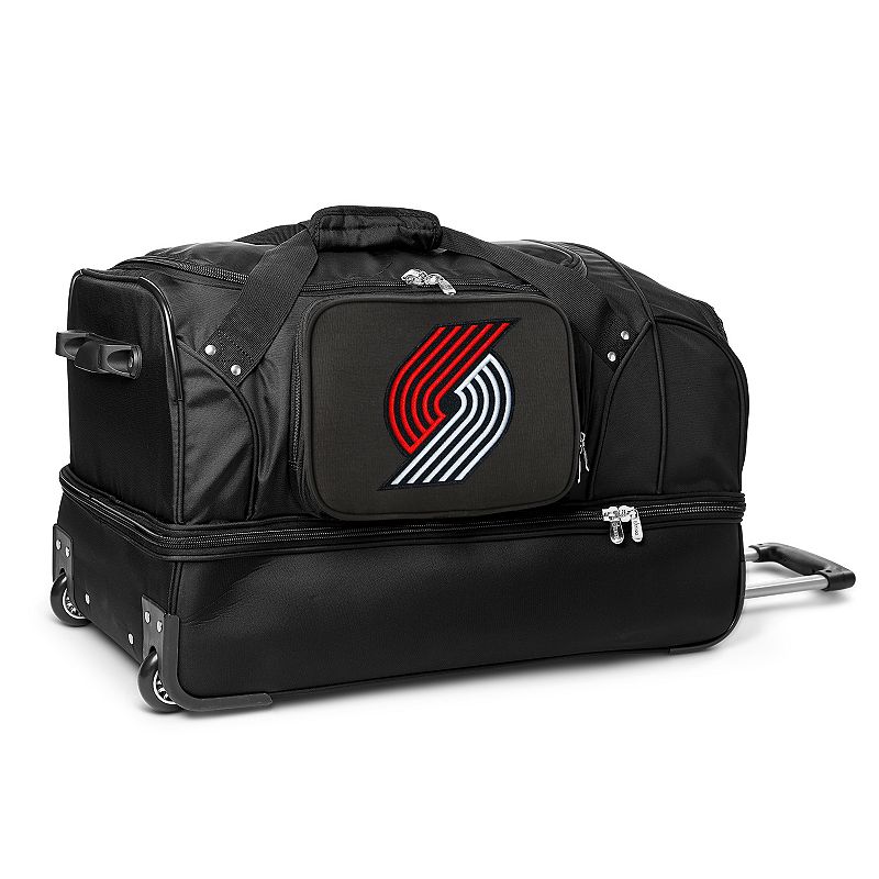 Portland Trail Blazers 27-Inch Rolling Duffel Bag, Black