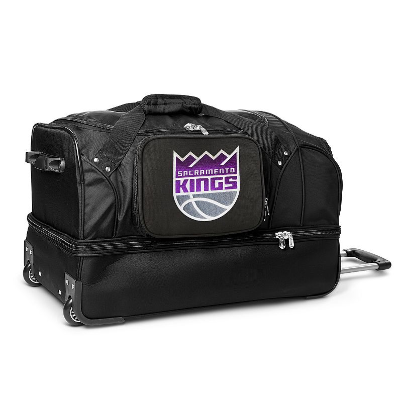 Sacramento Kings 27-Inch Rolling Duffel Bag, Kng Black