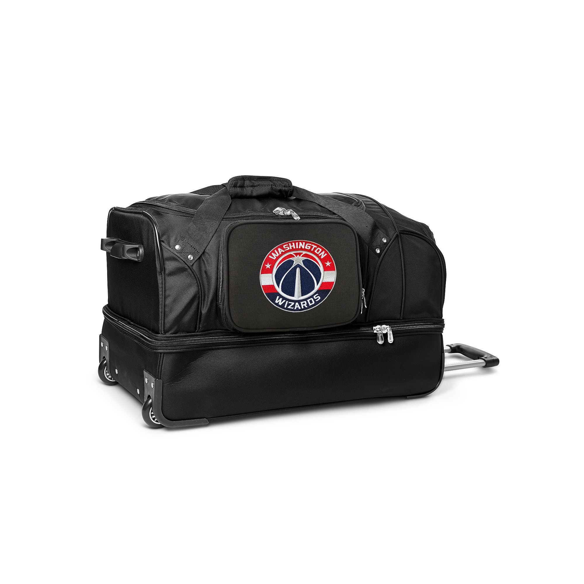Washington Wizards 27-Inch Rolling Duffel Bag, Black