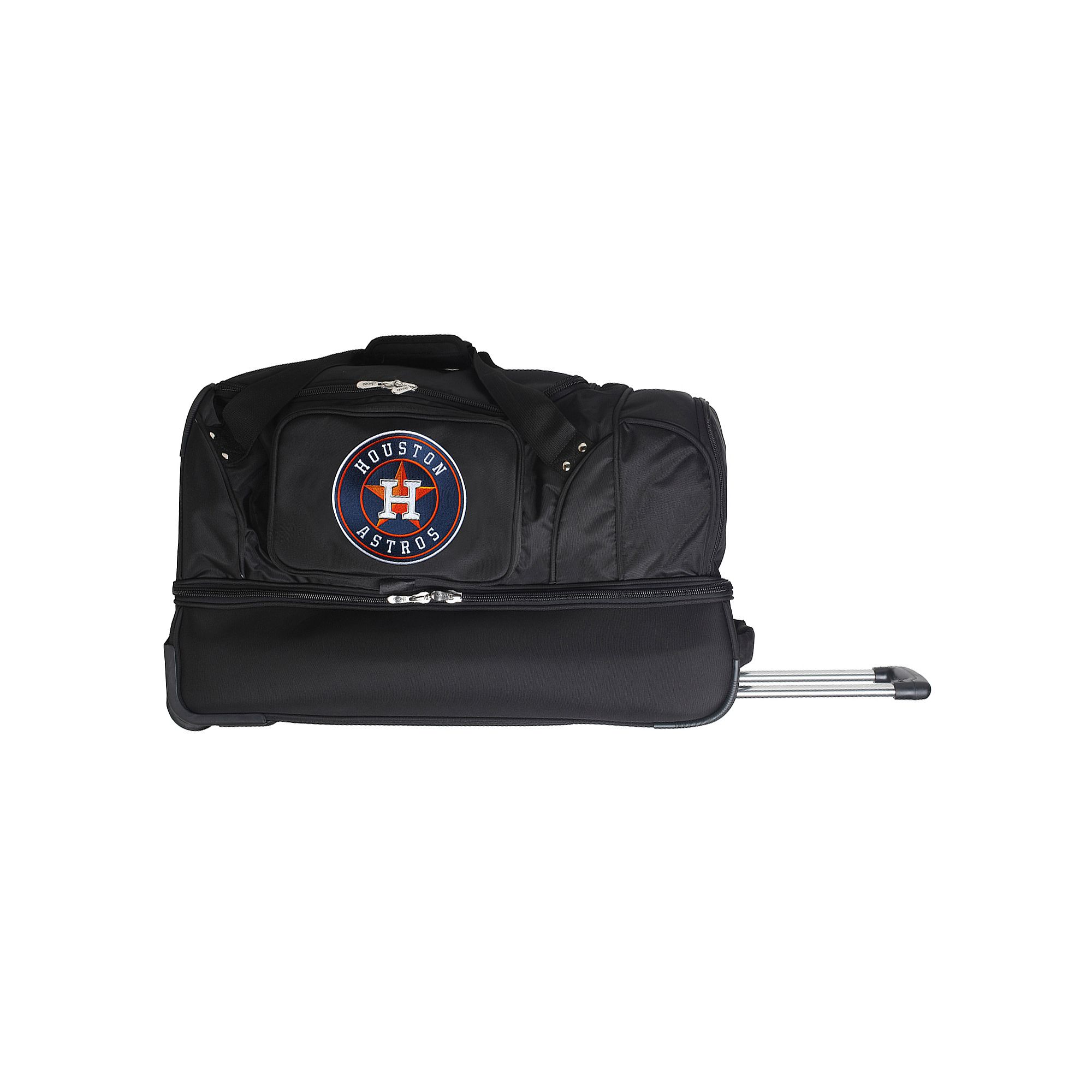 Houston Astros 27-Inch Rolling Duffel Bag, Black