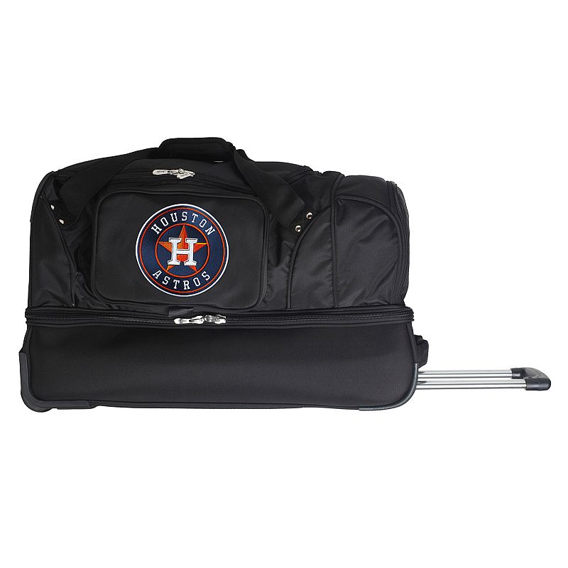 Houston Astros 27-Inch Rolling Duffel Bag, Black