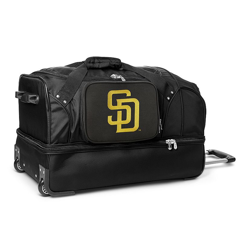 San Diego Padres 27-Inch Rolling Duffel Bag, Black