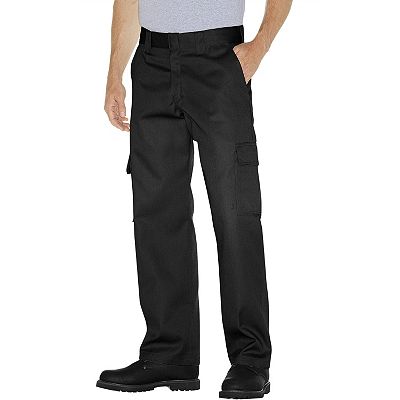 Dickies Relaxed Fit Straight Leg Cargo Work Pants - Black