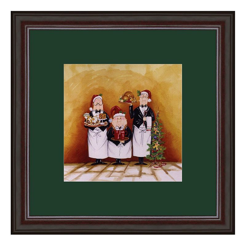 Christmas Waiters Framed Art Print by Tracy Flickinger, Multicolor, 15X15