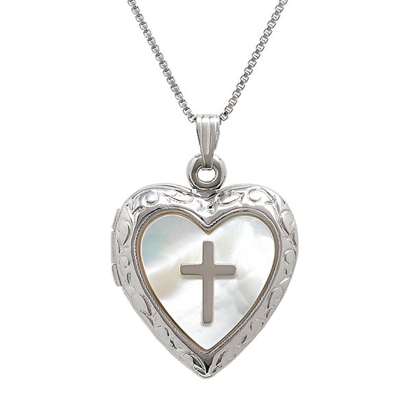 Women 925 Sterling Silver Cross Pendant Necklace Mother of Pearl CZ Cubic  N117 