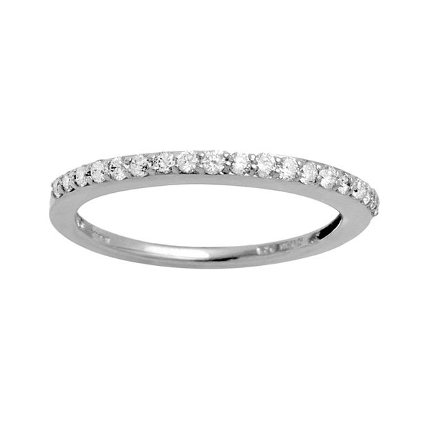 Sterling Silver 1/4-ct. T.W. Diamond Ring