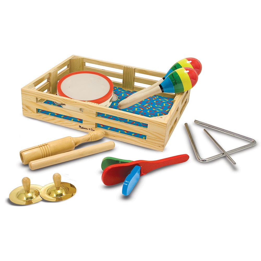 Melissa & Doug 488 Band-in-a-box Clap Clang Tap 10 PC Musical Instrument Set for sale online 