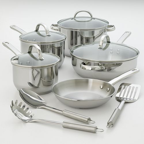 Kitchen A La Carte 12 Pc Stainless Steel Cookware Set