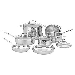 Emeril All Clad 12pc Stainless Steel Cookware Set + Bonus Grill