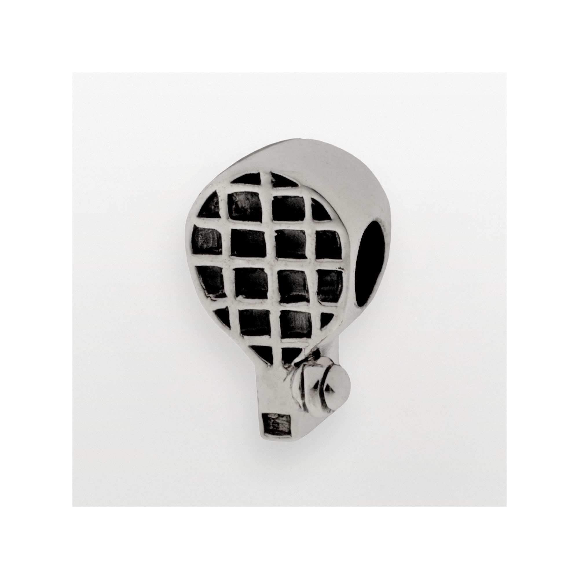 Individuality Beads Sterling Silver Tennis Racquet Bead, Womens