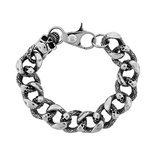 LYNX Stainless Steel Skull Bracelet Men