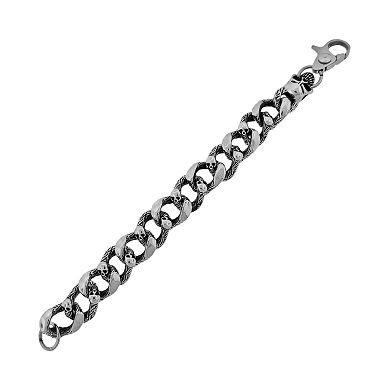 LYNX Stainless Steel Skull Bracelet - Men