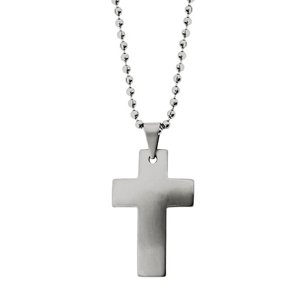 Lynx Stainless Steel Cross Pendant - Men