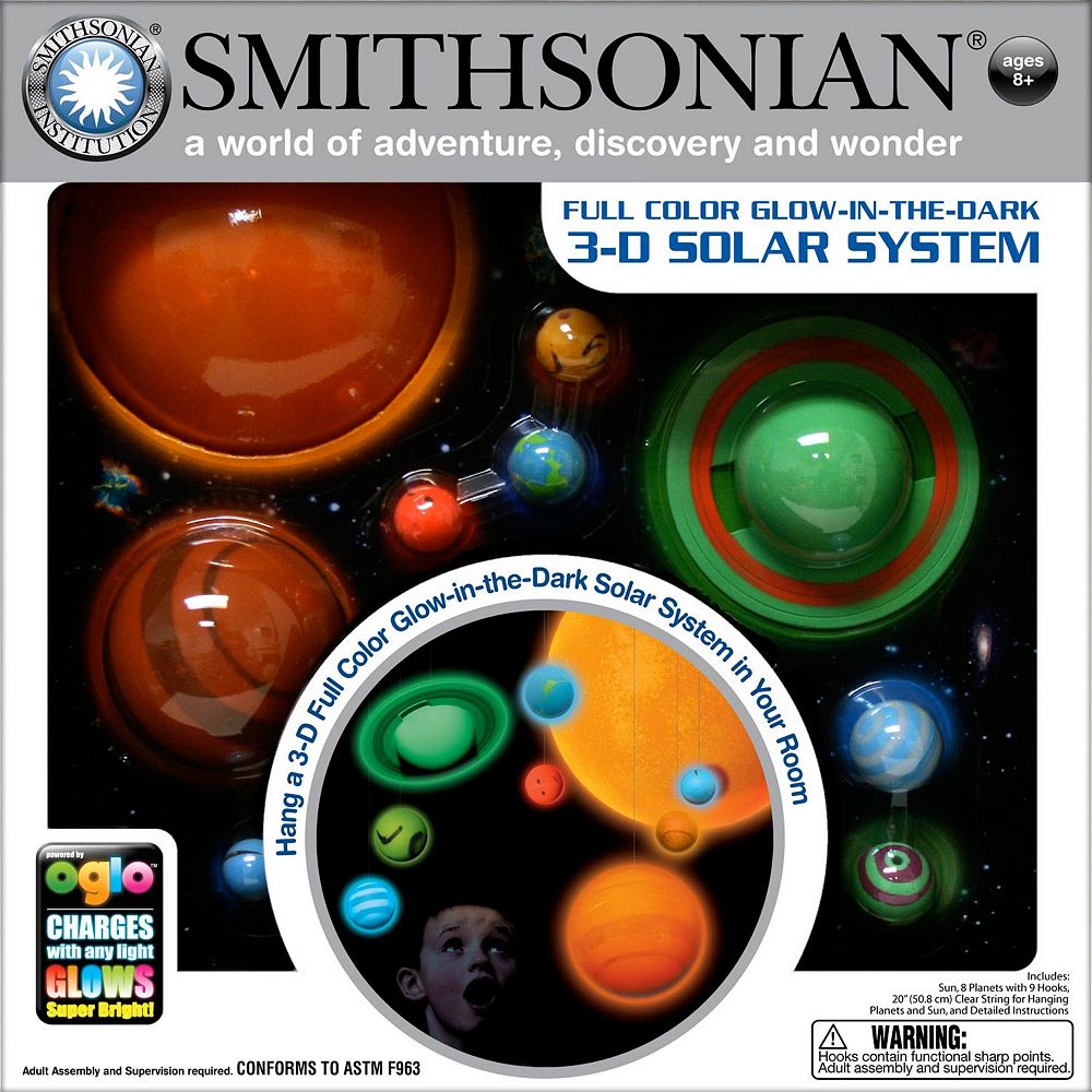 Smithsonian 3d Glow In The Dark Solar System