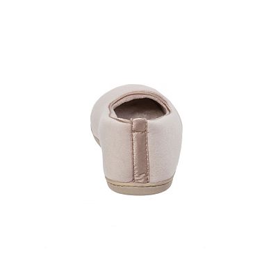 Dearfoams Velour Closed-Back Slippers