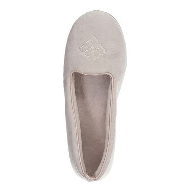 Dearfoams Velour Closed-Back Slippers