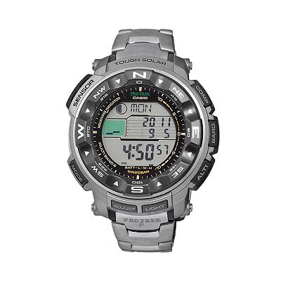 Casio Men s PRO TREK Titanium Atomic Solar Digital Chronograph Watch PRW2500T 7