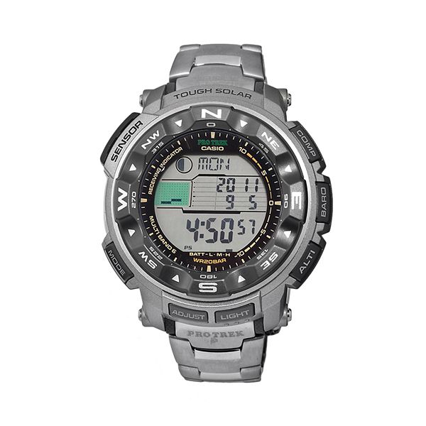 Casio Men s PRO TREK Titanium Atomic Solar Digital Chronograph Watch PRW2500T 7