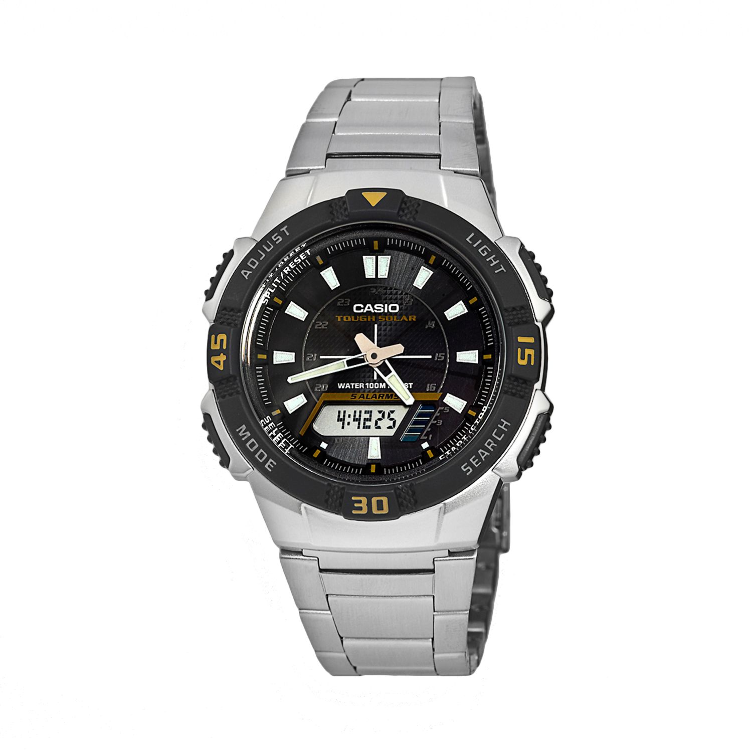 casio analog digital solar watch