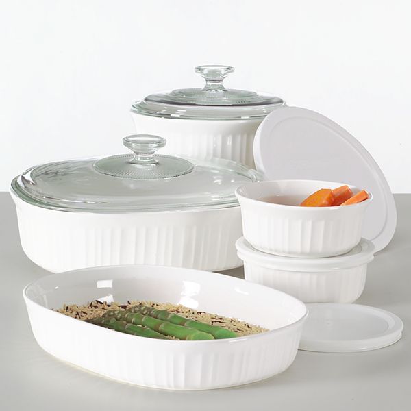 Corningware French White 10 Piece Bakeware Set, Created for Macy's - Macy's