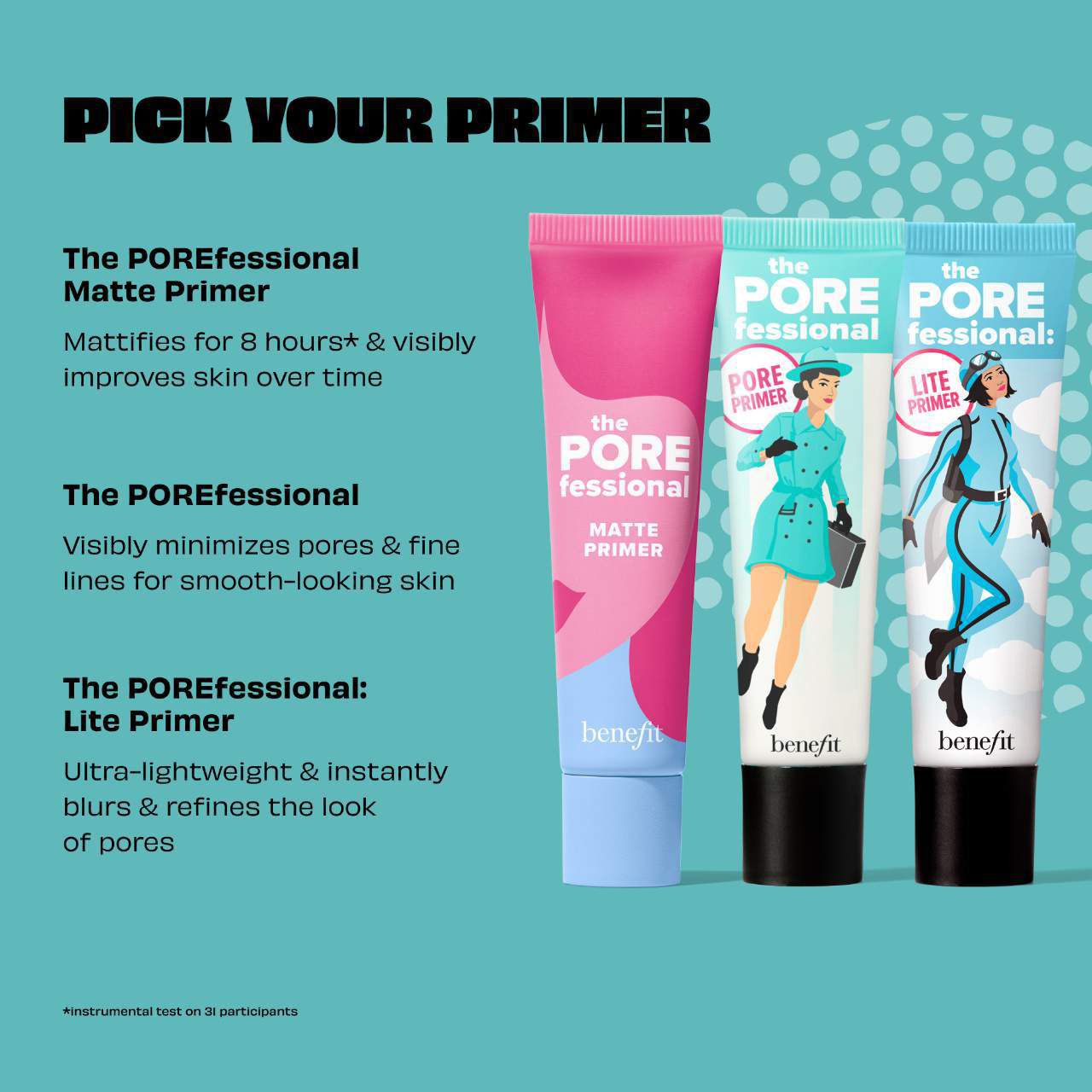 Pore the benefit 3本 POREfessional Primer