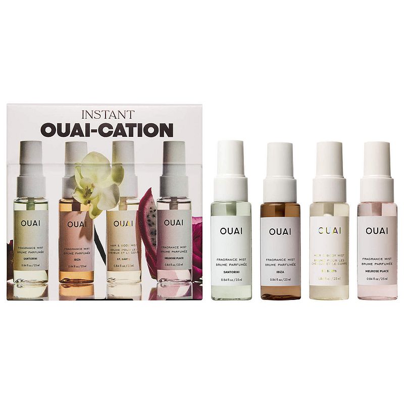 OUAI Mini St. Barts, Ibiza, Santorini & Melrose Hair & Body Mist Set, None