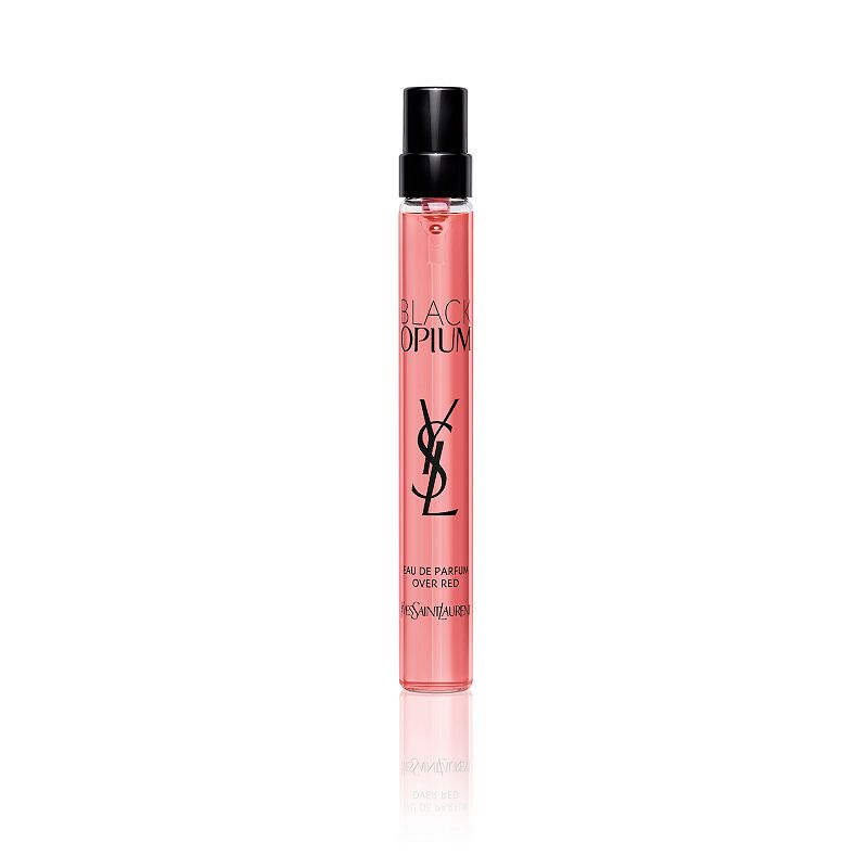 Yves Saint Laurent Black Opium Eau de Parfum Over Red Travel Spray with Cherry & Coffee, Size: .33 FL Oz, Black Opium Over Red