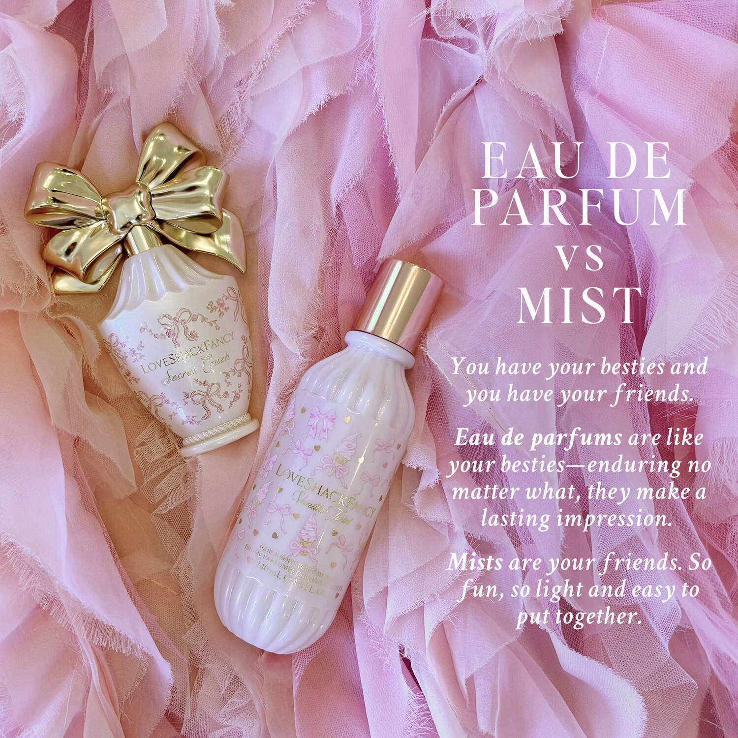 LoveShackFancy Peach Pom Pom Hair & Body Perfume Mist